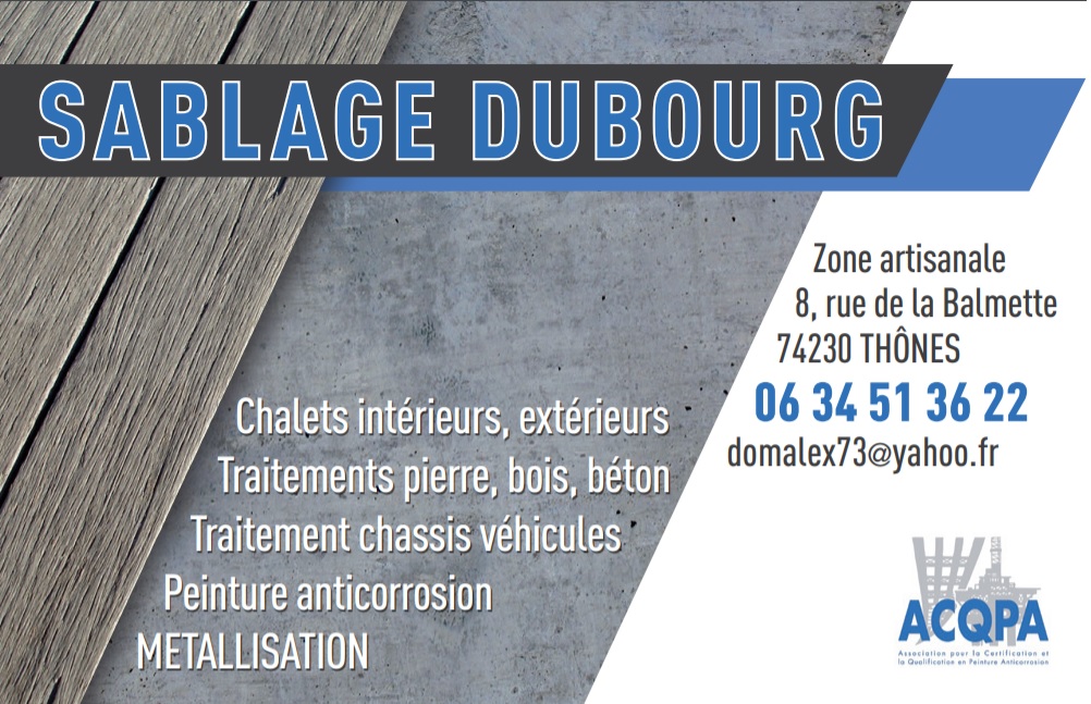 Sablage Thones – Sablage de chalet a Thones – Sablage gommage chalets Aravis – Traitement de châssis véhicule en Haute Savoie 